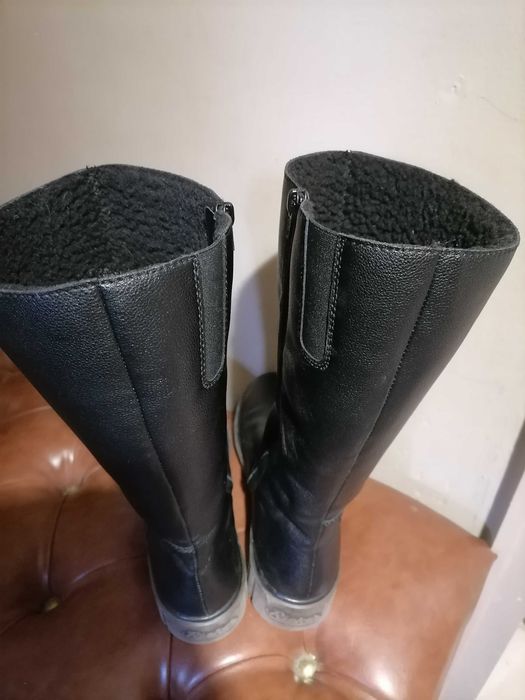 Кожени черни ботуши Rieker 40-41 номер