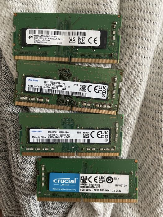 Комлектующие для ноутбука и сервера