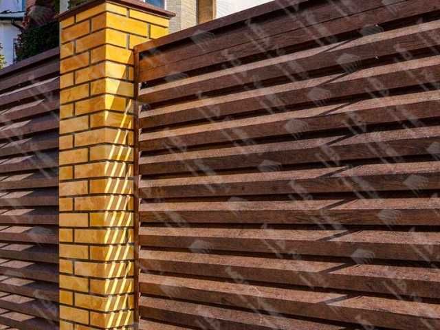 Забор жалюзи металлический