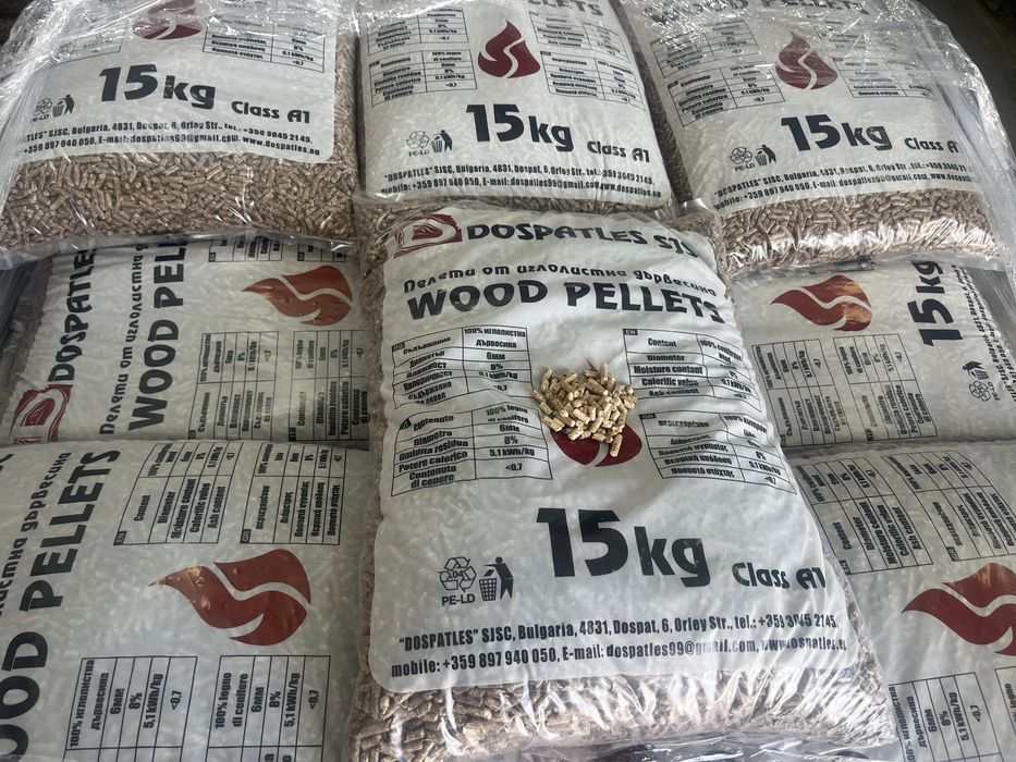 Пелети 100% Иглолистни  клас А1 EN+