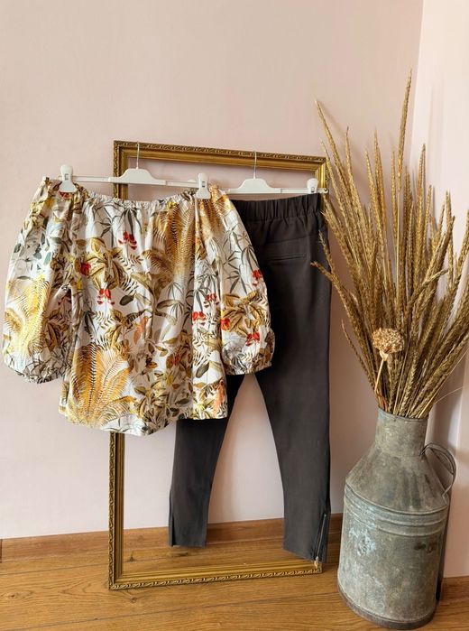 Дизайнерски Панталон KAFFE и бохо риза H&M