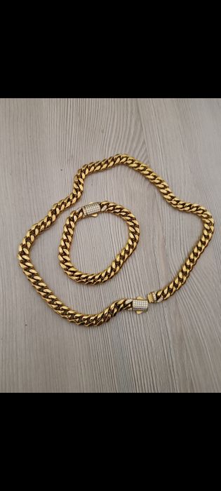 Set lanț plus brățară MONACO CUBANA bărbătesc