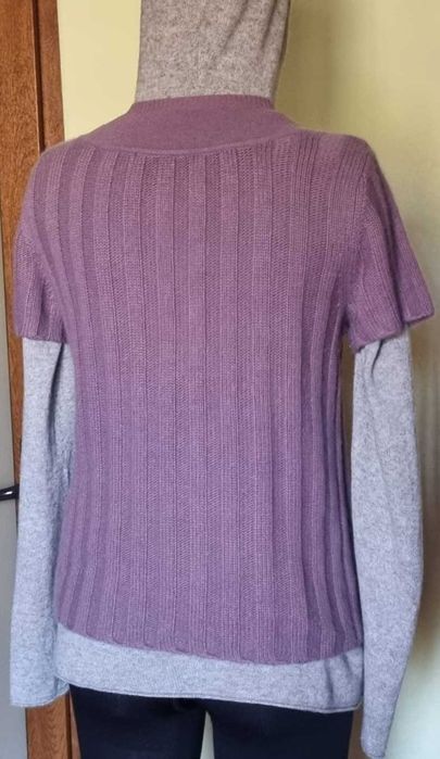 Cardigan cu maneca scurta, lana 50%, angora 40%, poliamid 10%, s-m