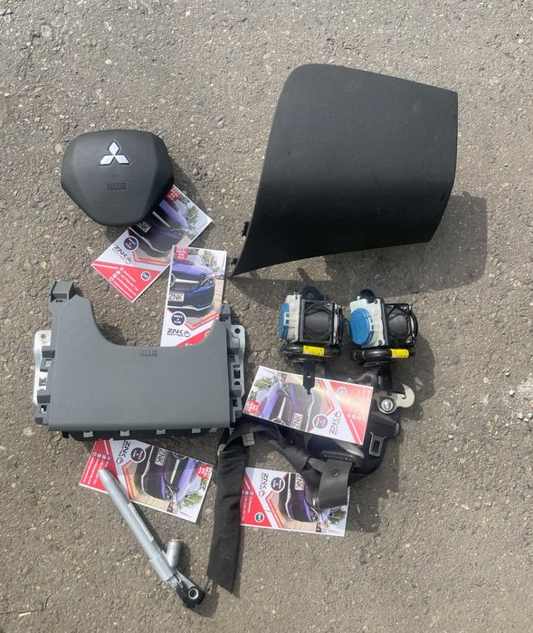 Mitsubishi L200 - kit airbag - Pasager Genunchi Volan  - set centuri