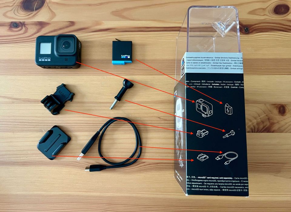 GoPro HERO8 Black Kit Complet Special Bundle + Carcasă Scufundări 60 m + Floaty I Stare Excelentă
