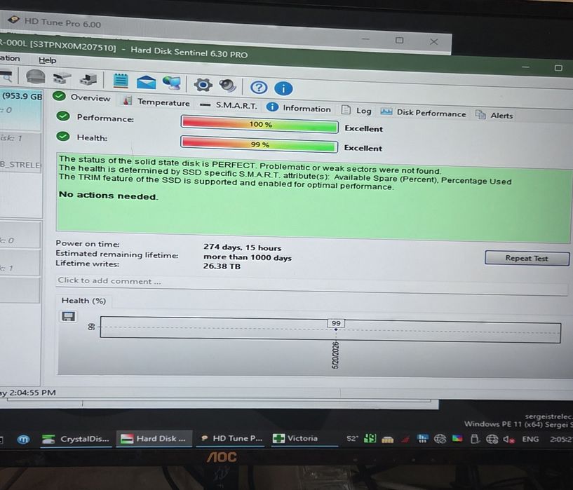 M2 NVme Samsung PM981 1TB SSD диск