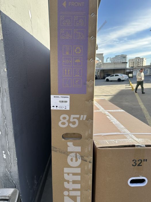 Телевизор Ziffler 85’ 120гц Qled матрица , Доставка Прошивка в бонус!