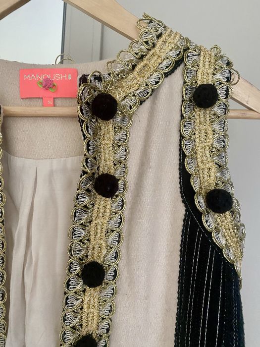 Vesta din lana cu aplicatii Manoush, masura 36/S