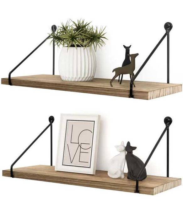 Oferta ! Raft Lemn Bucatarie/Baie - 2 bucati - 40 cm - nou !