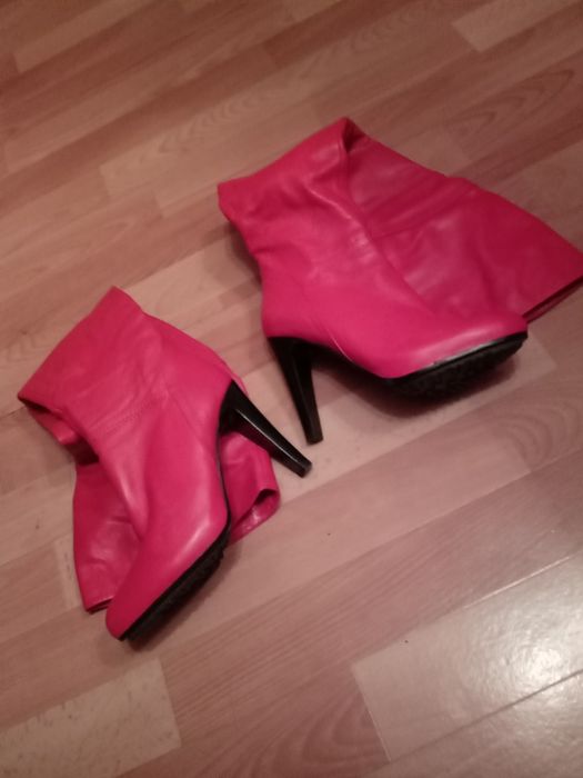 Сапоги демисезонные красные