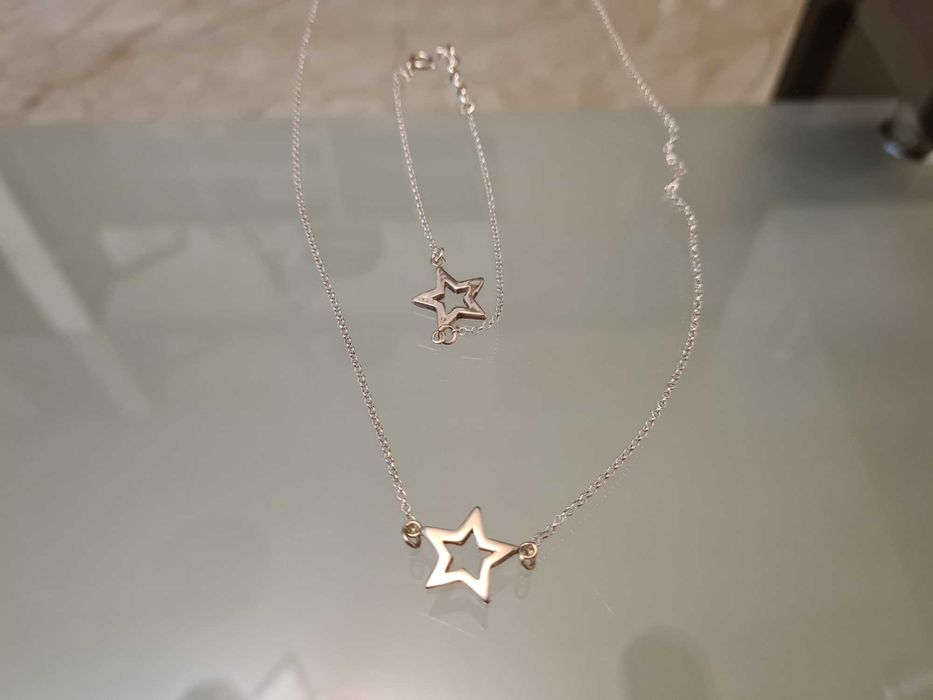 Сребърно колие с гривна