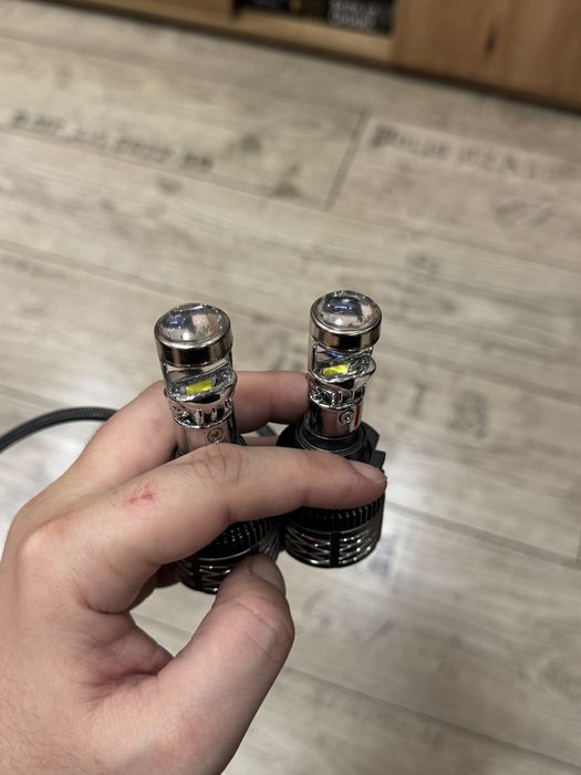 Лед крушки с лупа H7