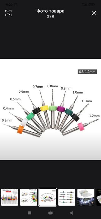 Набор минисверл 0.3-1.2 мм