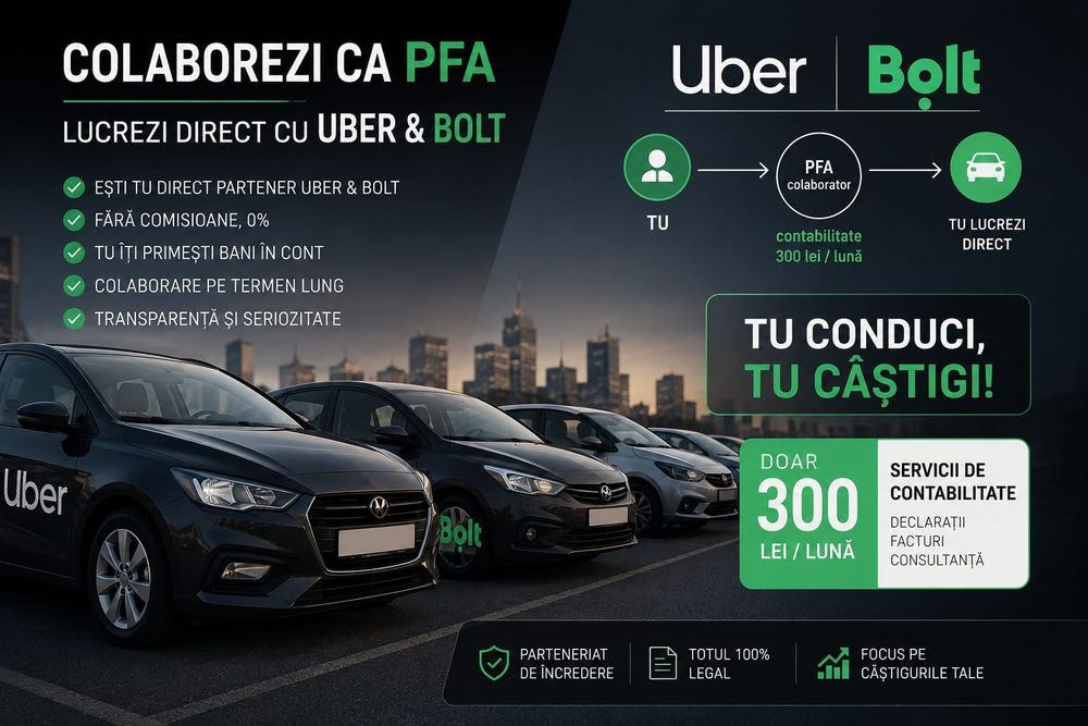 Flota Uber | Bolt partenera PFA comision 0
