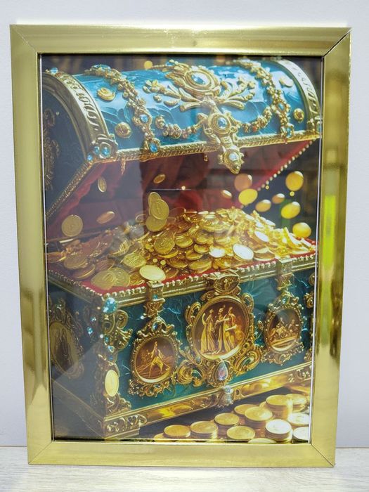 Картина "Сундук сокровищ",  25*33