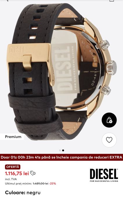 Diesel Spiked Chronograph (DZ4671).nou, cadou, transport inclus