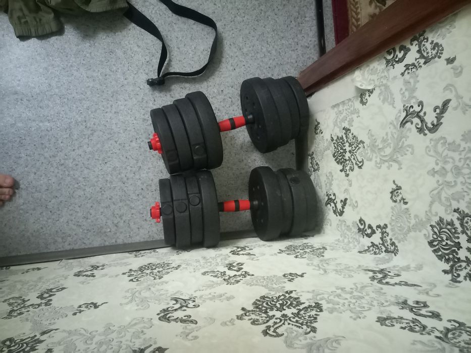 Гантели-штанга обший вес 30кг