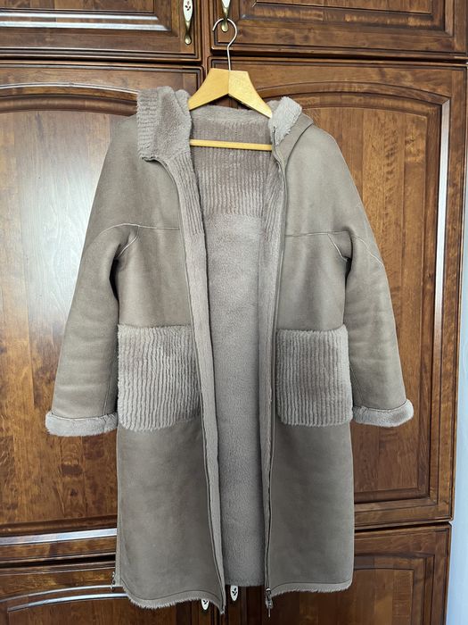 Дубленка бежевый 48