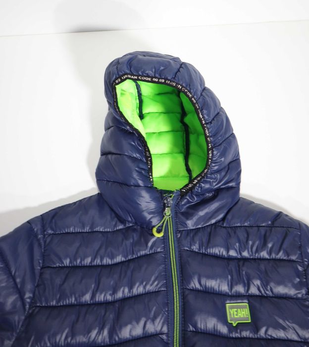 Geacă matlasată RESERVED băieți, mărimea 134 (10 ani) – Bleumarin/Verde Neon