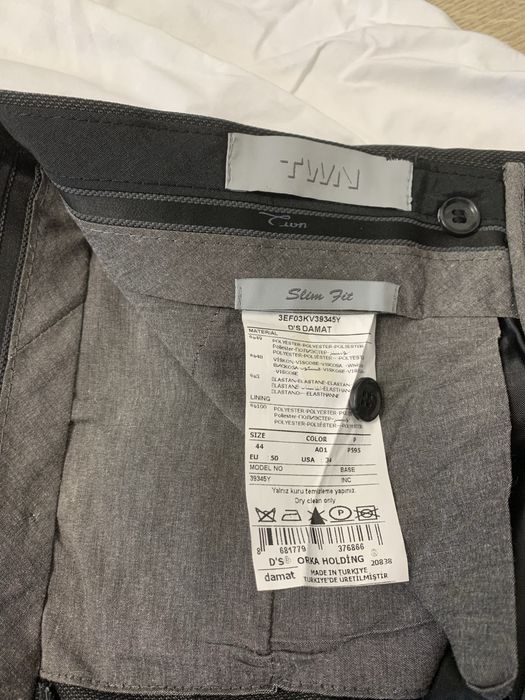 Pantaloni stofa gri barbati TWN, marime 44