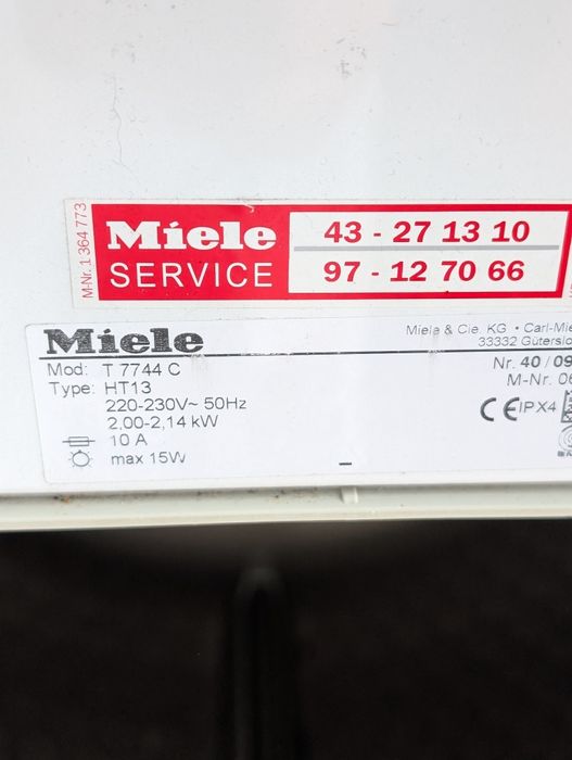 Uscător Miele Softronic T7744C