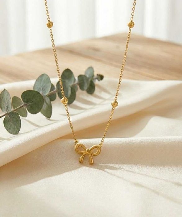 Cadou Ideal Premium Set Bratara Cercei Colier Otel Inox Placat Aur 18K