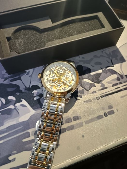 Ceas Nektom Jazz Series - argint/aur - impecabil