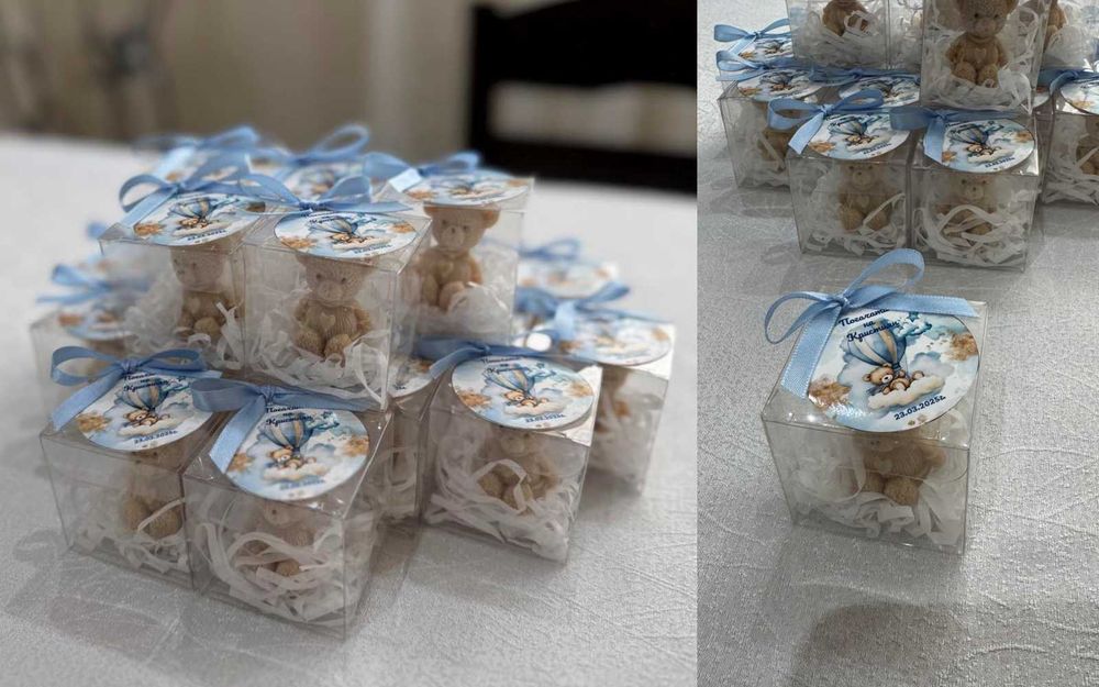 Подаръчета за гости - соево мече свещ (кръщение, рожден ден, погача)