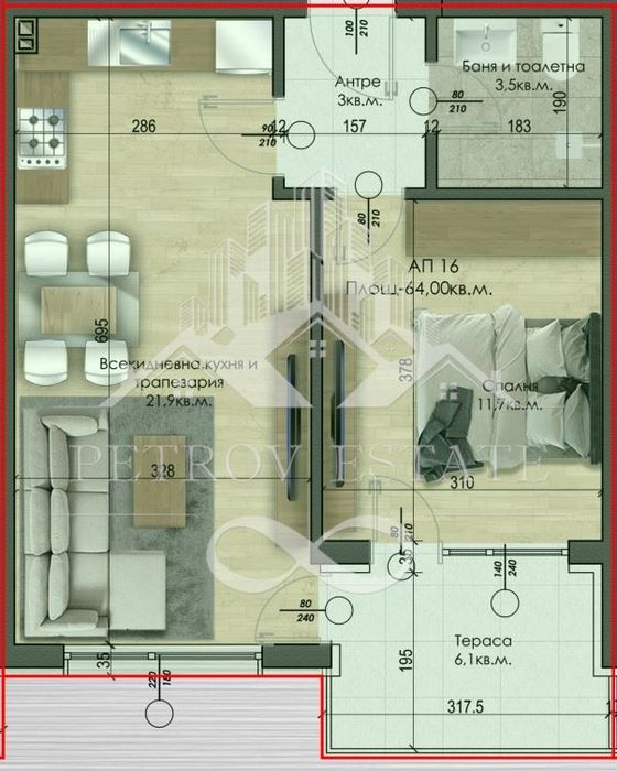 Продава се Двустаен апартамент в Велинград - 64 кв.м за 607 €/кв.м - Снимка #2