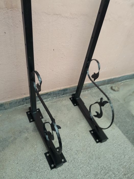 Метален стенен сушилник за дрехи – ръчна изработка, комплект 2 бр