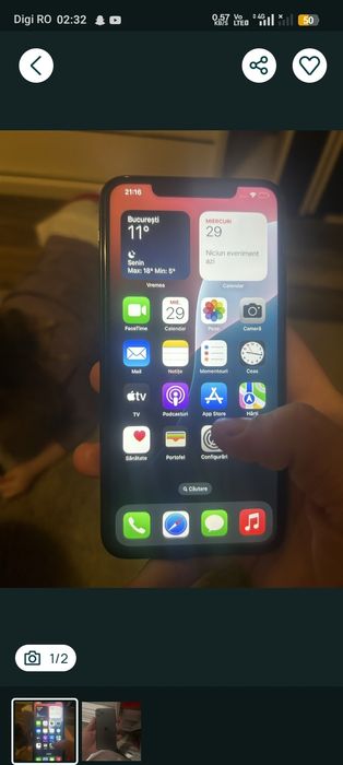 IPhone 11 de 256 GB si durata baterie e de 80 %