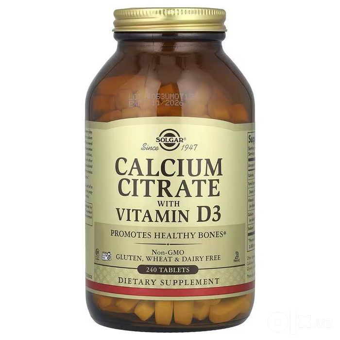 Solgar Calcium Citrate with D3 Цитрат кальция с D3