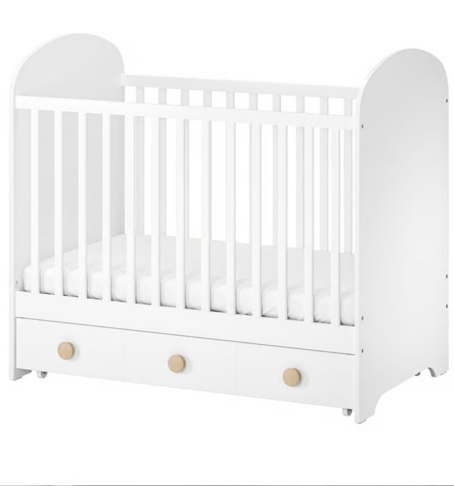 Patut Ikea pentru bebe cu saltea si sertar