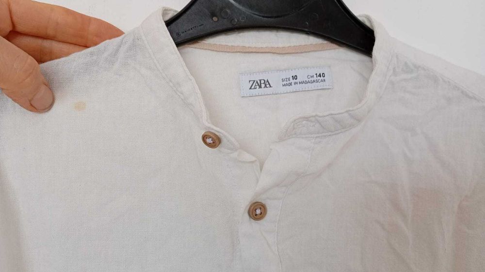camasa alba ( guler  tunica), 10-11 ani, Zara