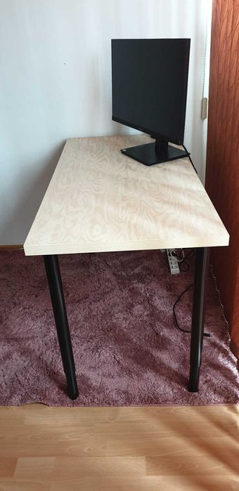 Birou alb simplu / Masa de scris, 120cm x 60cm, inaltime 72cm