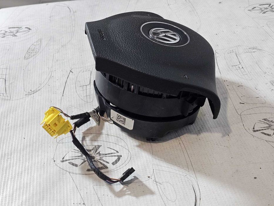 Airbag volan șofer Volkswagen Passat CC / CC / Passat B7 / Tiguan / Golf 6 2008-2016 2014 2.0 TDI Cod OEM: 3C8880201AA, 3C8 880 201 AA (5E3)