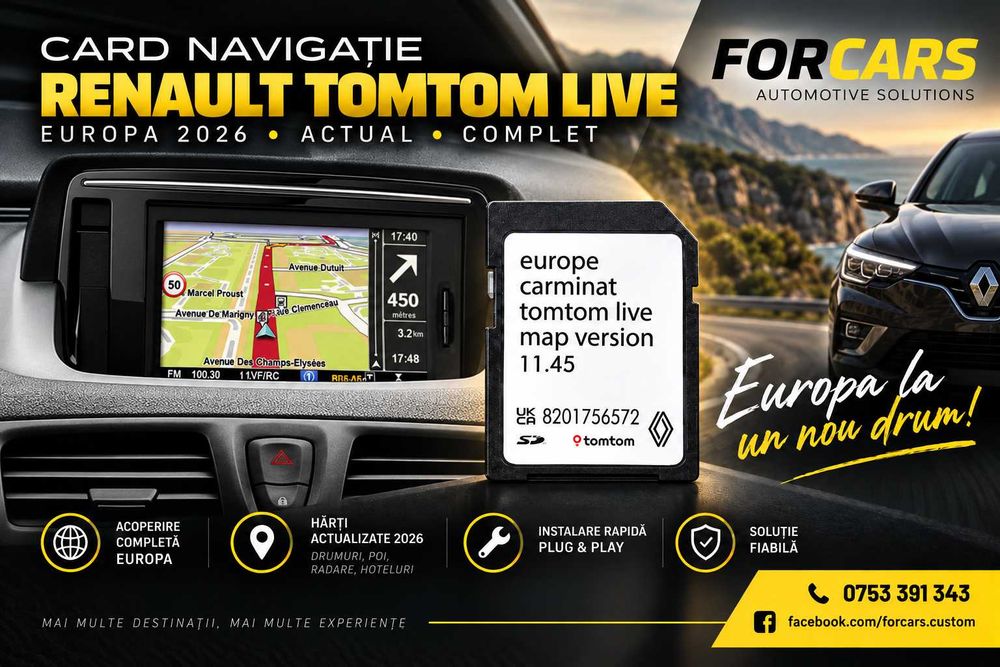 Card hărți navigație 2026 Renault Megane Laguna Scenic Koleos Clio