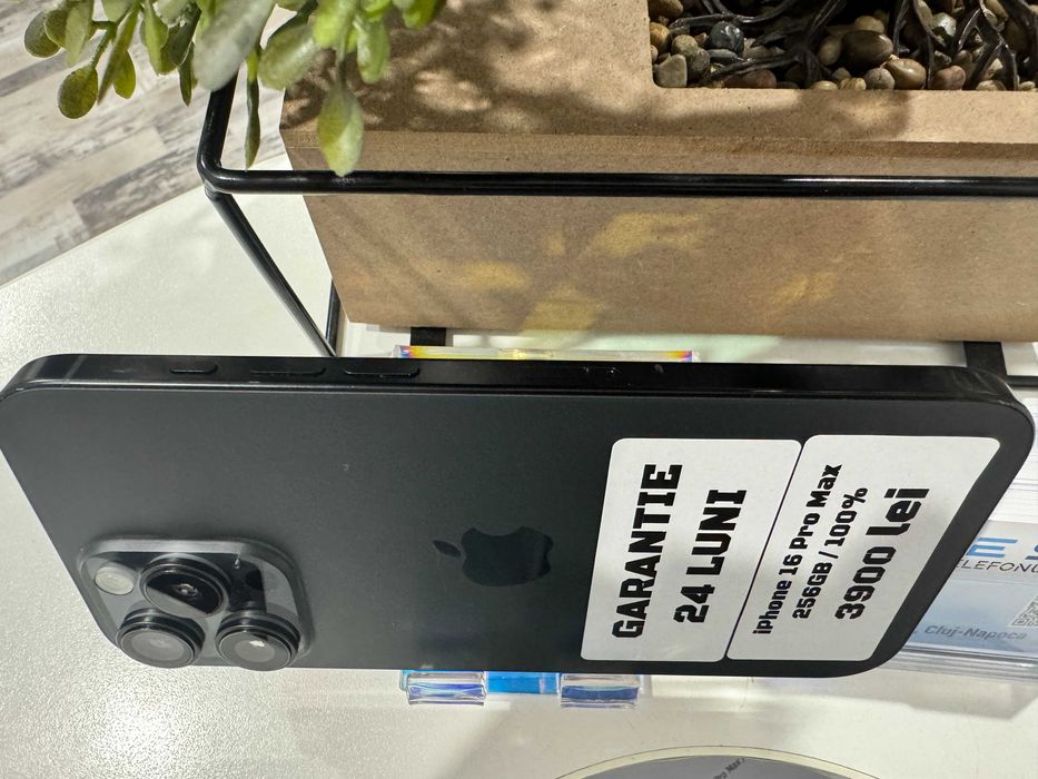 Phone 16 Pro Max 256Gb / 100% - Din magazin,cu garantie! RATE TBI !
