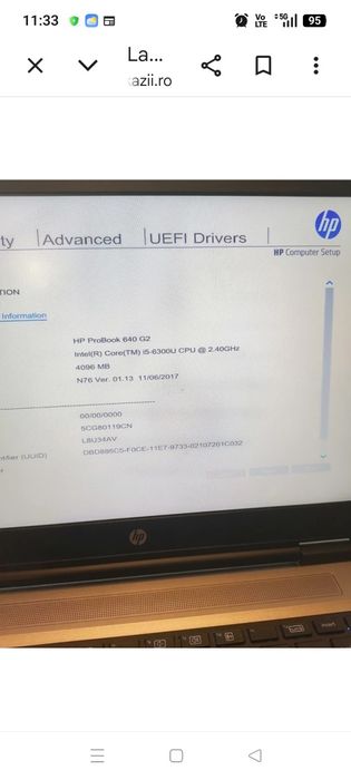 HP 64 biți 465GB  Windows 10