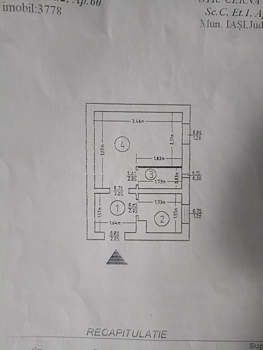 Proprietar vând cameră de cămin transformată în garsonieră Et 2 bloc din 1980