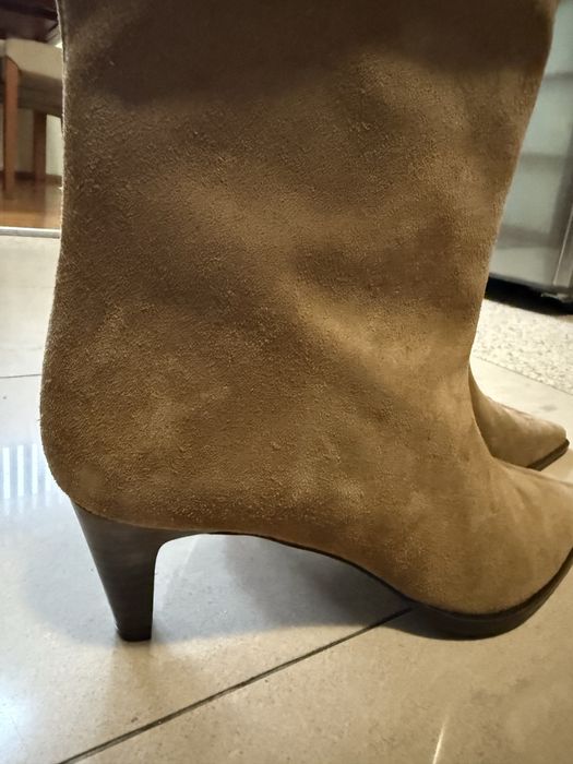 Велурени ботуши ZARA