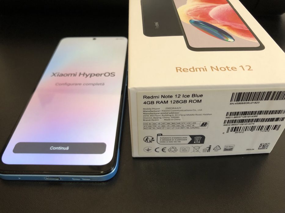 Telefon Redmi Note 12 128 GB, liber de rețea, stare foarte bună