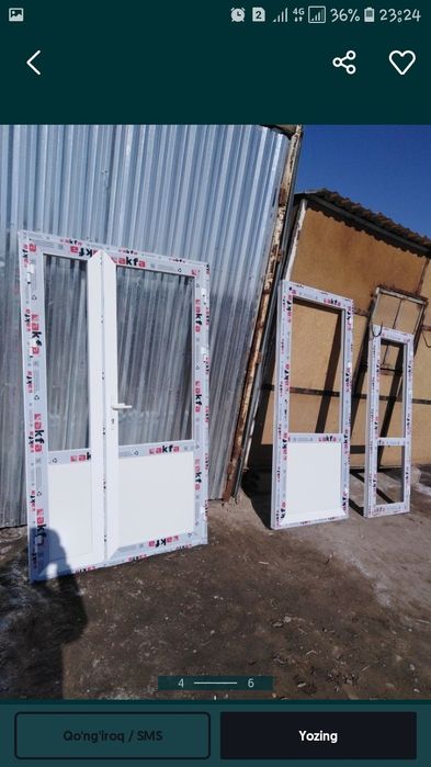 Akfa plast oynalar romlari  650 mingdan