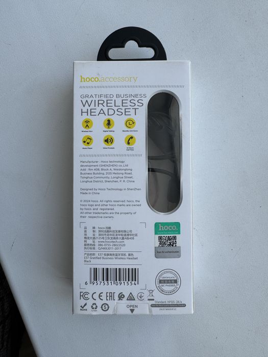 Блютуз Bluetooth гарнитура Hoco E37
