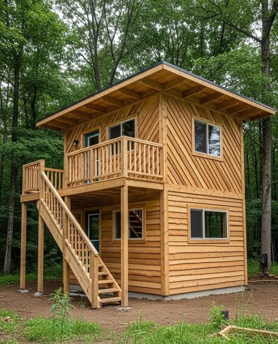 cabane din.  lemn materiale