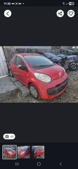 Bara fata capota far radiator usa Citroen C1  piese