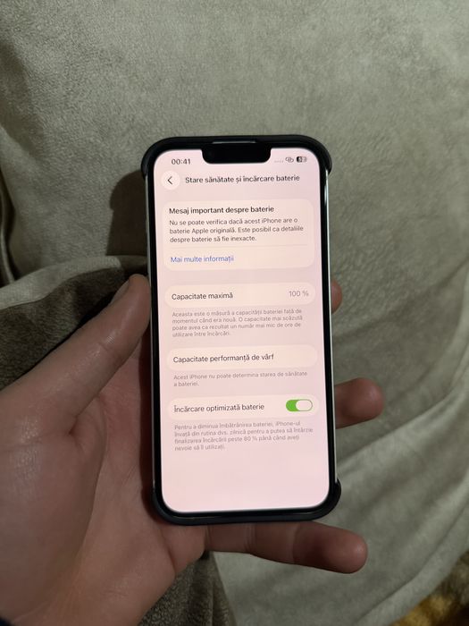 iPhone 13 alb 100% bateria impecabil