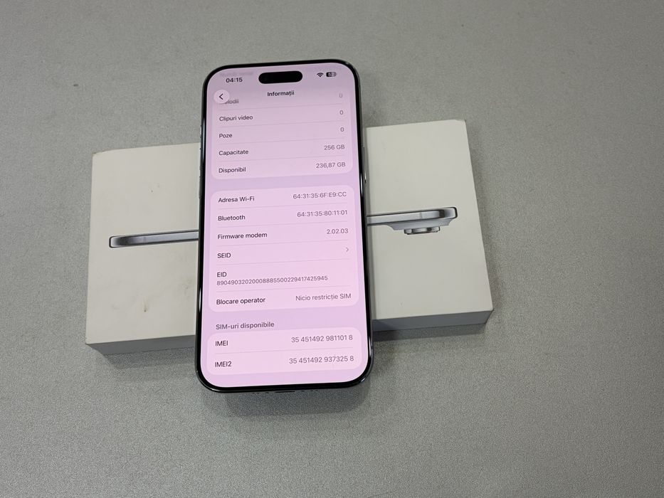 Iphone 17 Air, 256 gb, Blue, la cutie