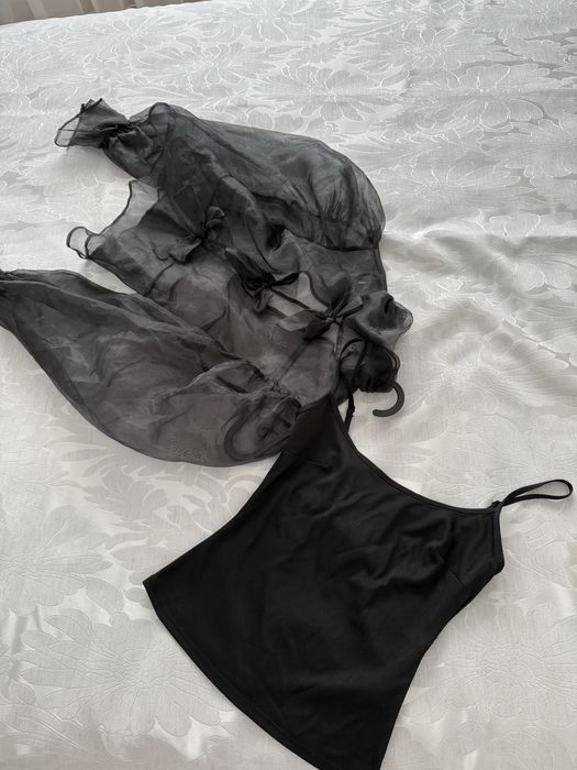 Bluza organza neagra