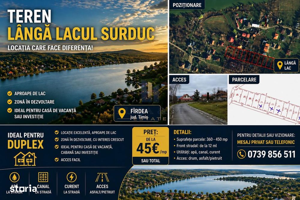 Terenuri zona Case de Vacanta  Lacul Surduc timis